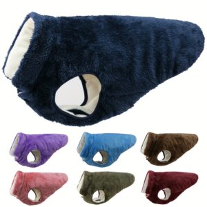 Warm Fleece Dog Jacket for Winter, Soft and Warm Plush Pet Coat with Double-Sided Fleece, Suitable for Large, Medium, And Small Dogs