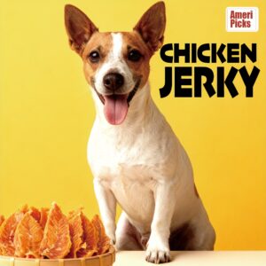 Grain-Free Chicken Jerky Dog Treats, High-Protein Training Chews for Small & Large Breeds, Durable Dried Meat Strips